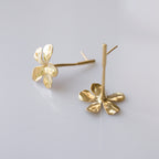 Gold Plumbago Earring