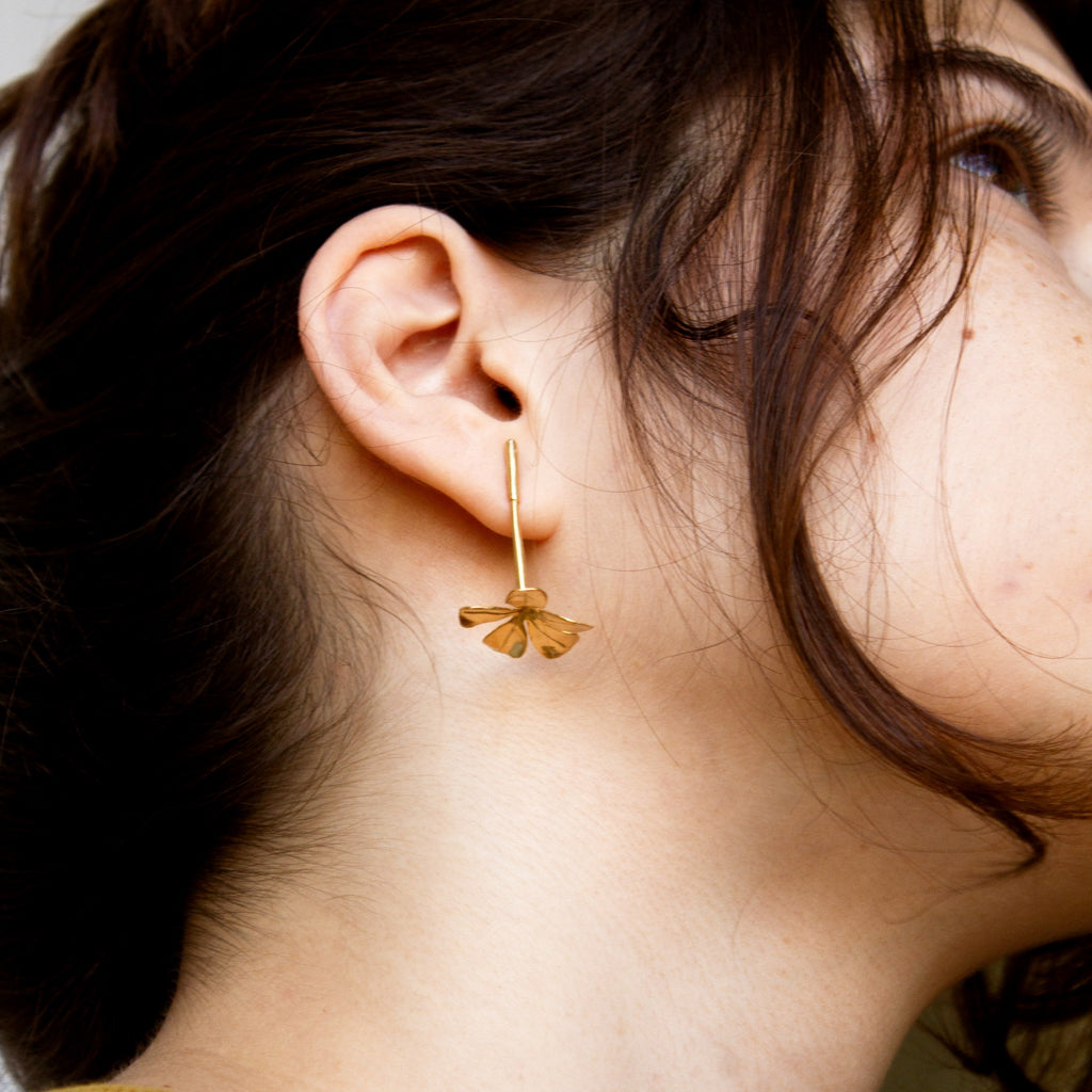 Gold Plumbago Earring image 2